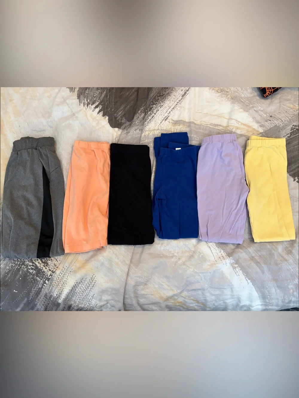 Kids Cotton Pull-On Bottoms - Yellow, Lavender, Blue, Black, Peach, Gray
